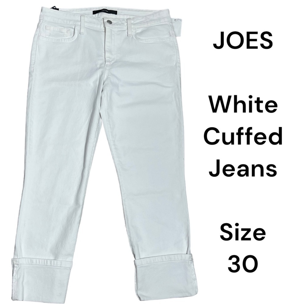 Joe's Jeans size 30 white cuffed crop jeans style Justen